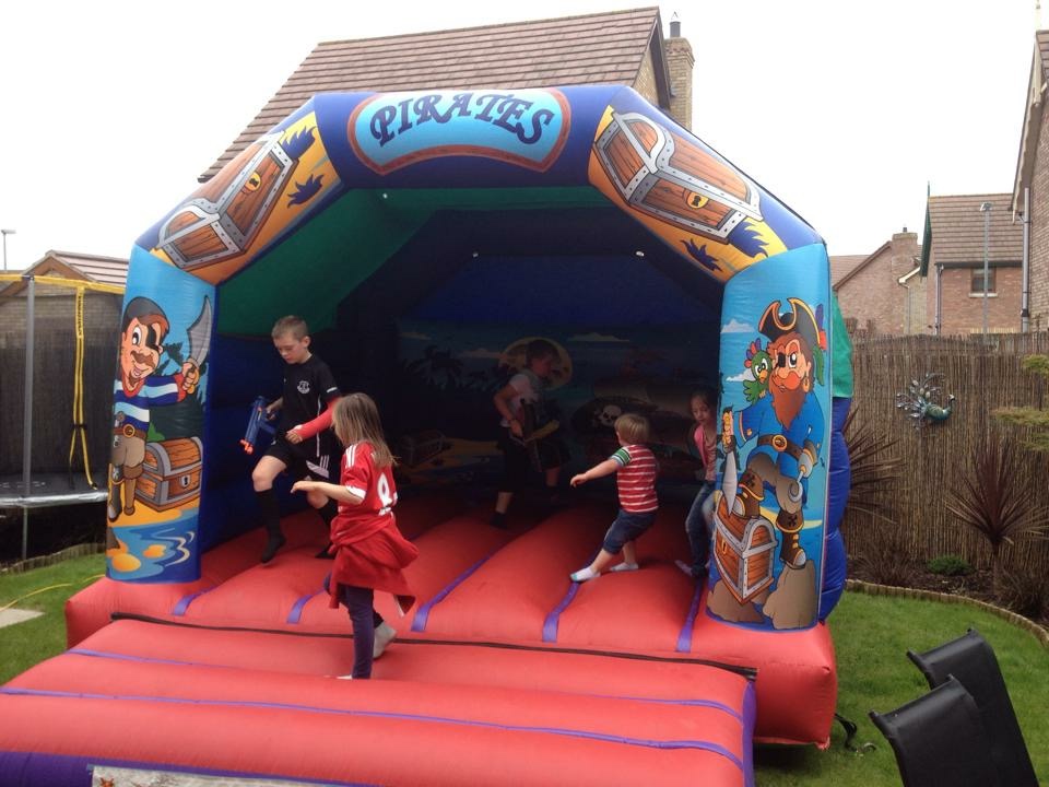 Our bouncy castles are available for hire in Holywood. This is at a children's party. A bouncy castle for hire in Holywood